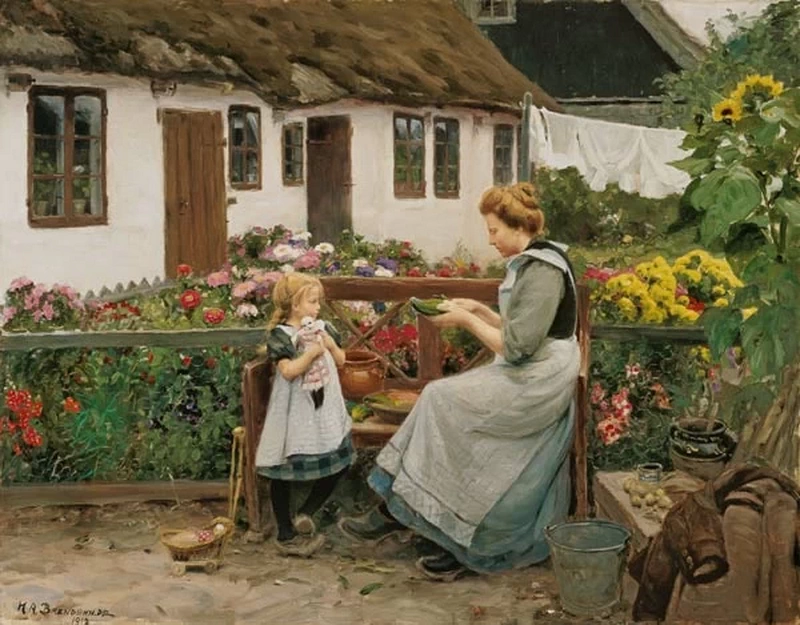 La panca nel giardino, 1913